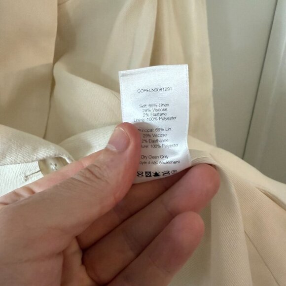 Veronica Beard Linen Dickey Jacket Size 4 Color White Cream - Picture 2 of 5